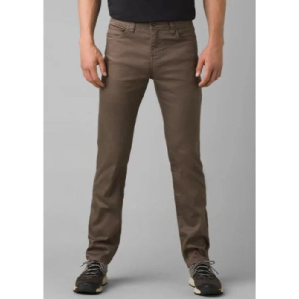 PrAna‎ Bridger Jean Mud Mens 38/28 Slim Fit Straight Stretch 5 Pocket Denim NWT